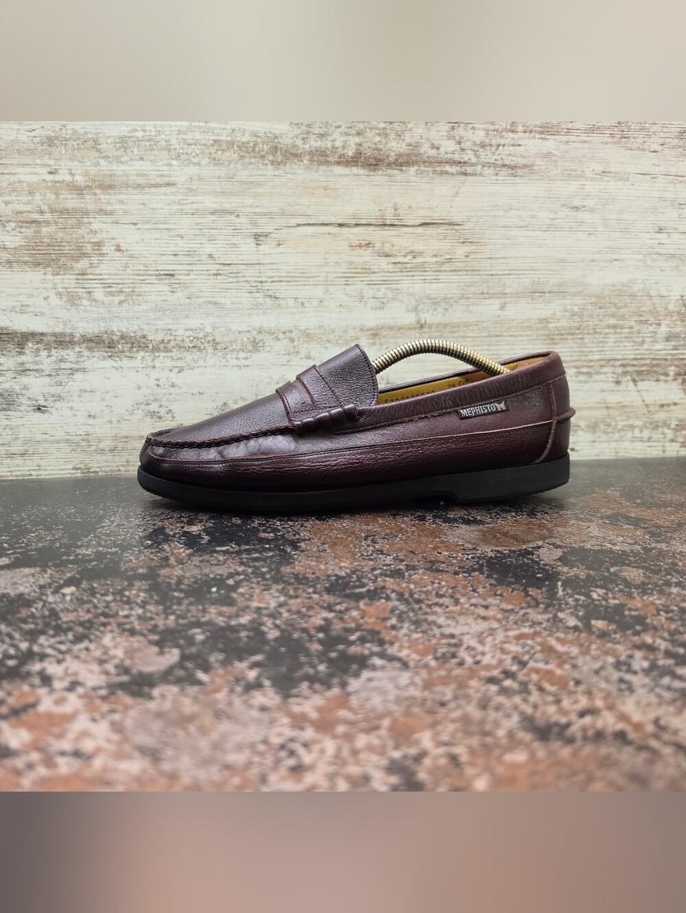 Mens Mephisto Spinnaker Penny Loafers Shoes Sz 8 Used Brown Leather